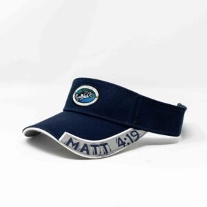 Navy visor with Matthew 4:19 Embroidered.